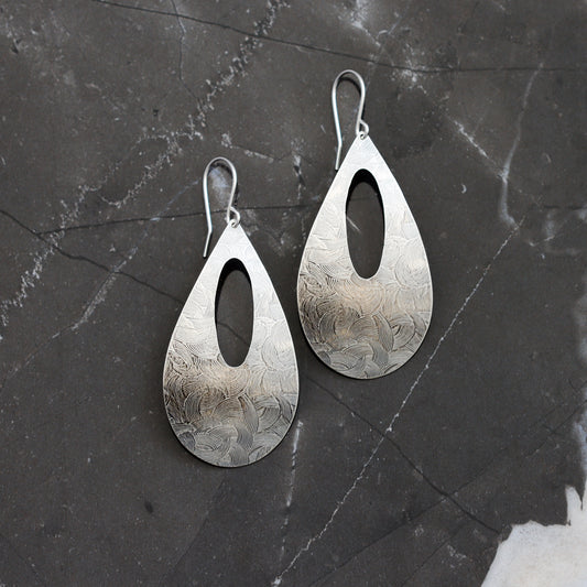 Silver Wheat Fields Earrings