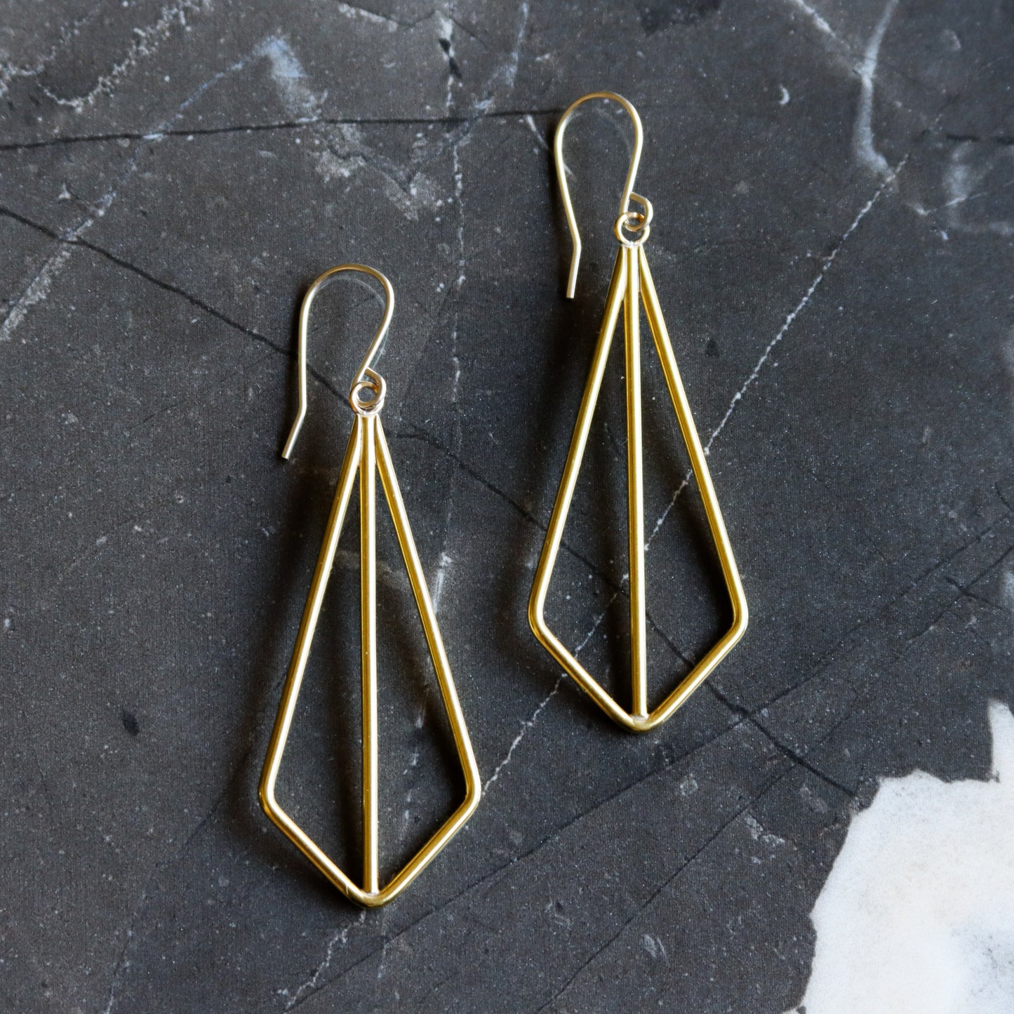 Brass Kite Earrings