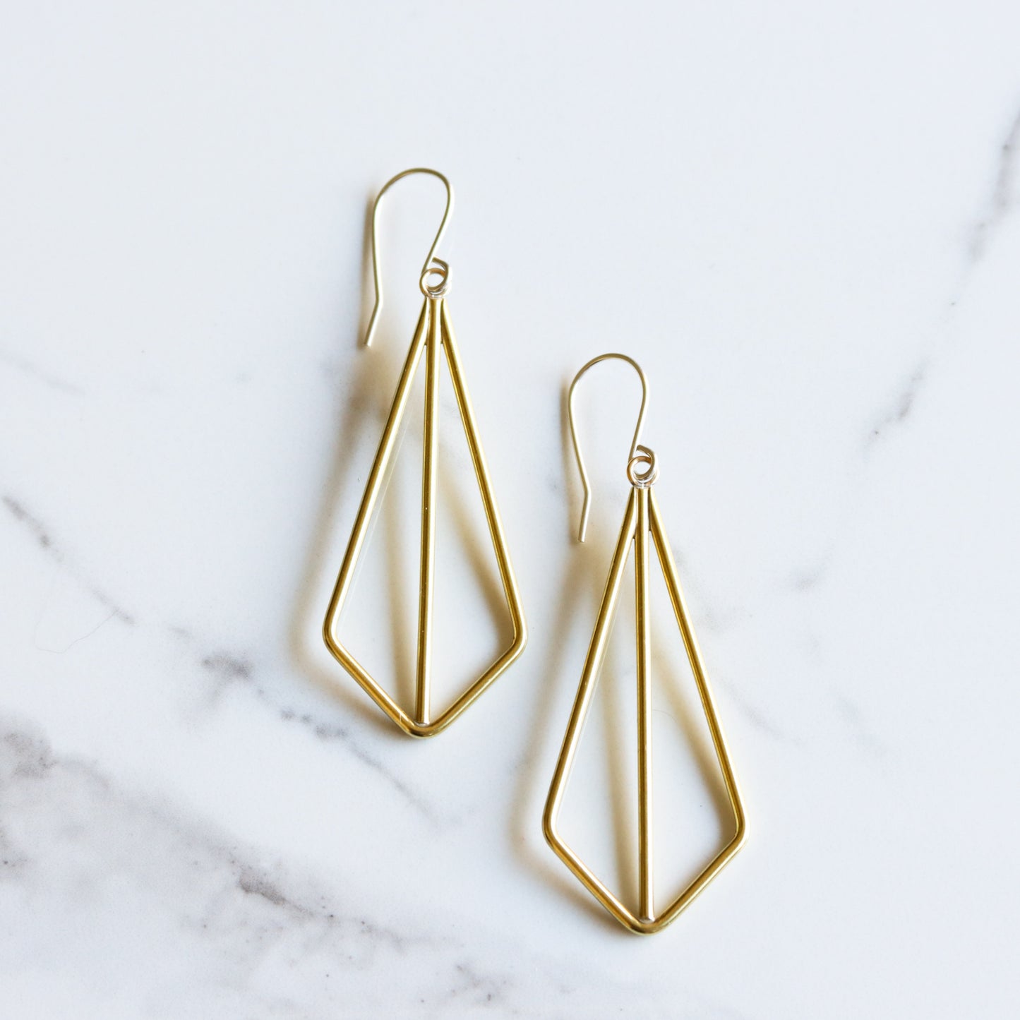 Brass Kite Earrings