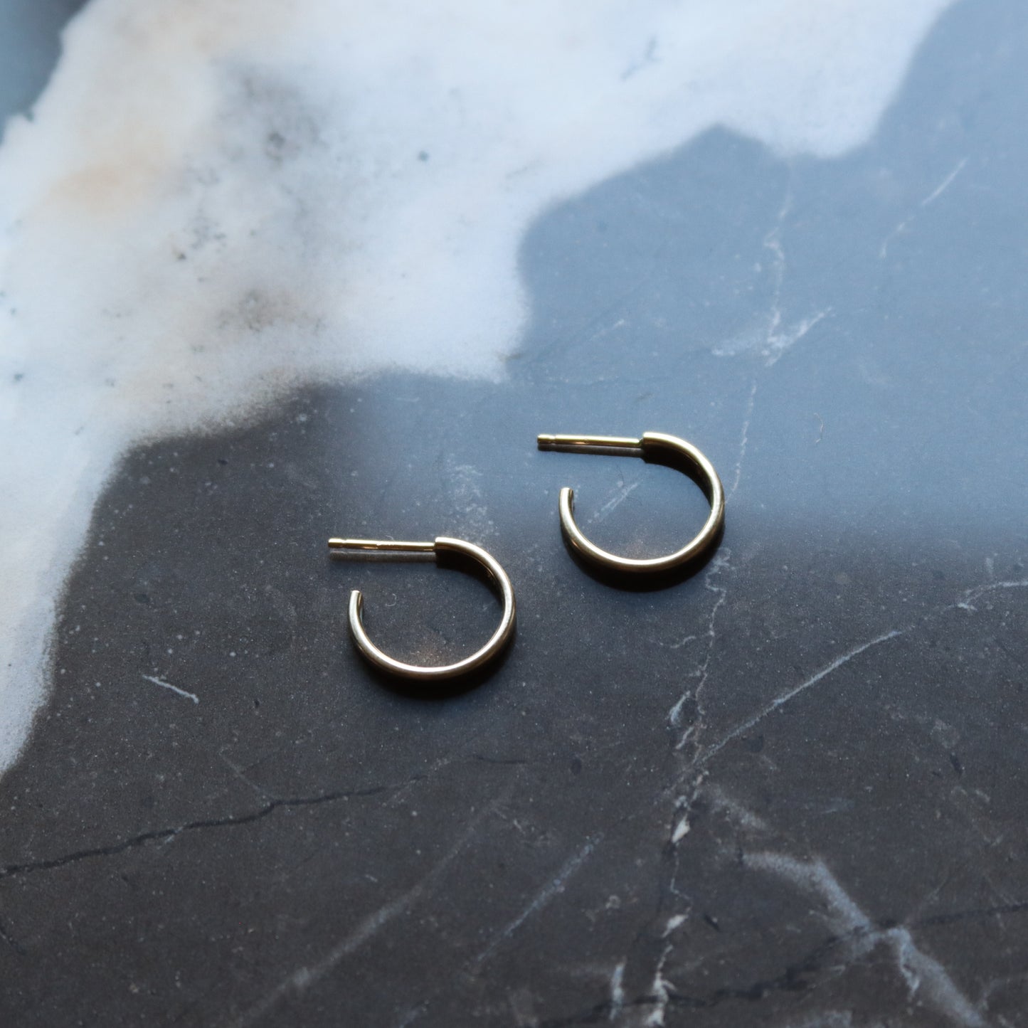 Gold Gemini Hoops