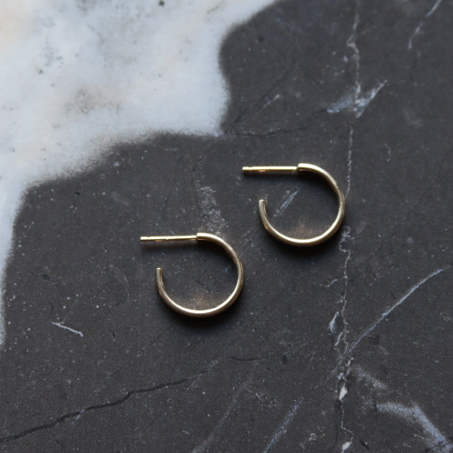 Gold Gemini Hoops