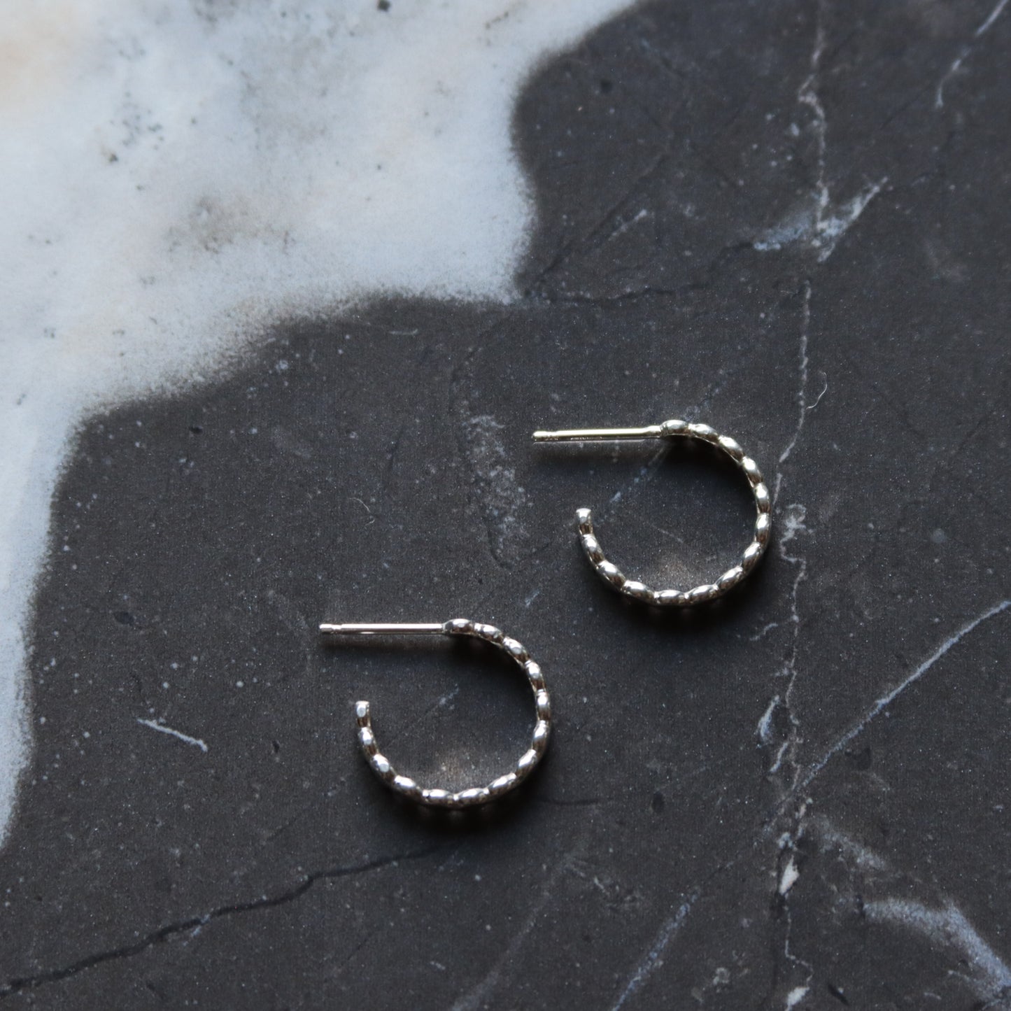 Beaded Gemini Hoops