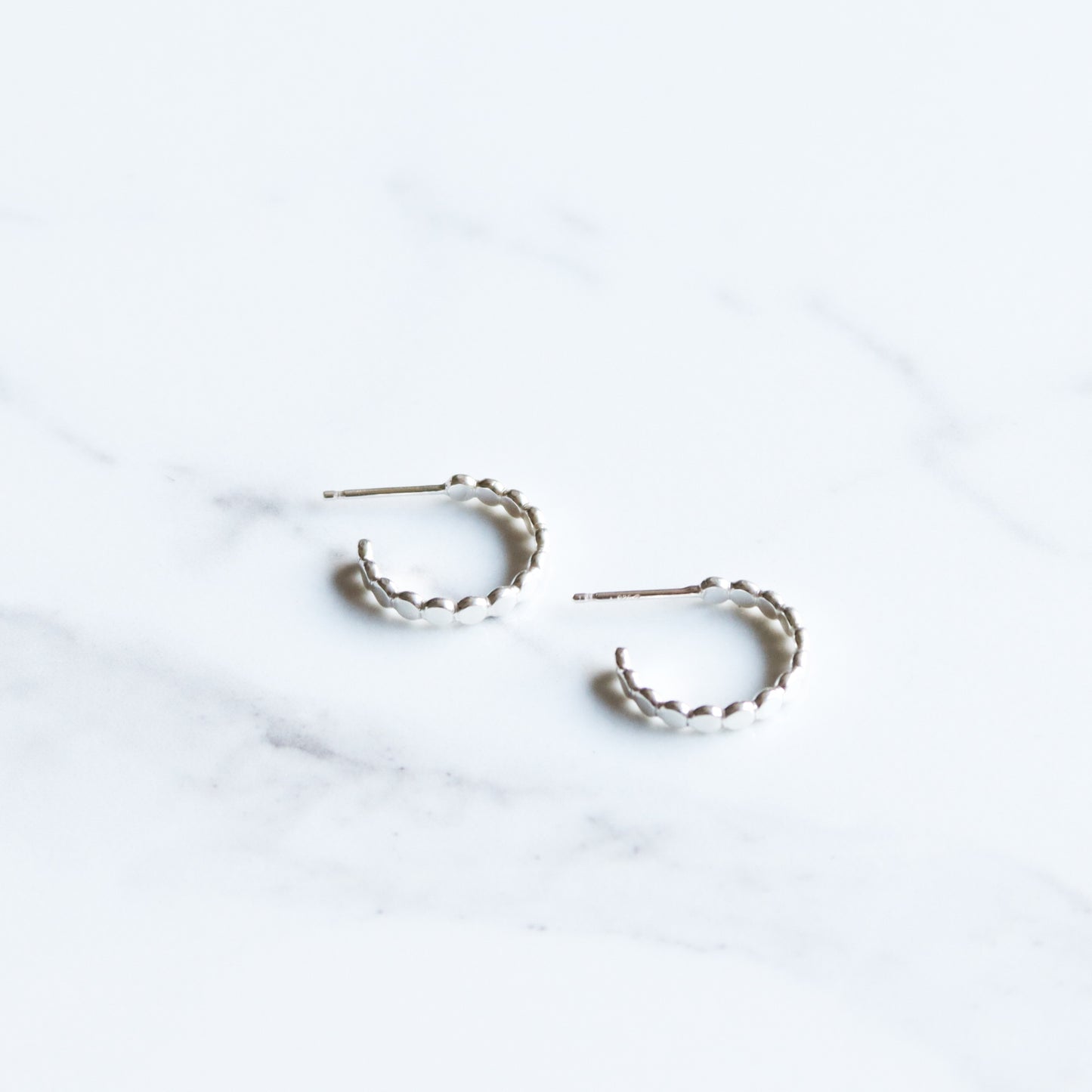 Beaded Gemini Hoops