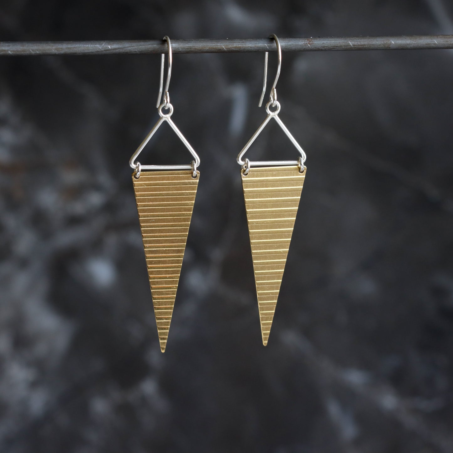 Bandera Earrings - Brass