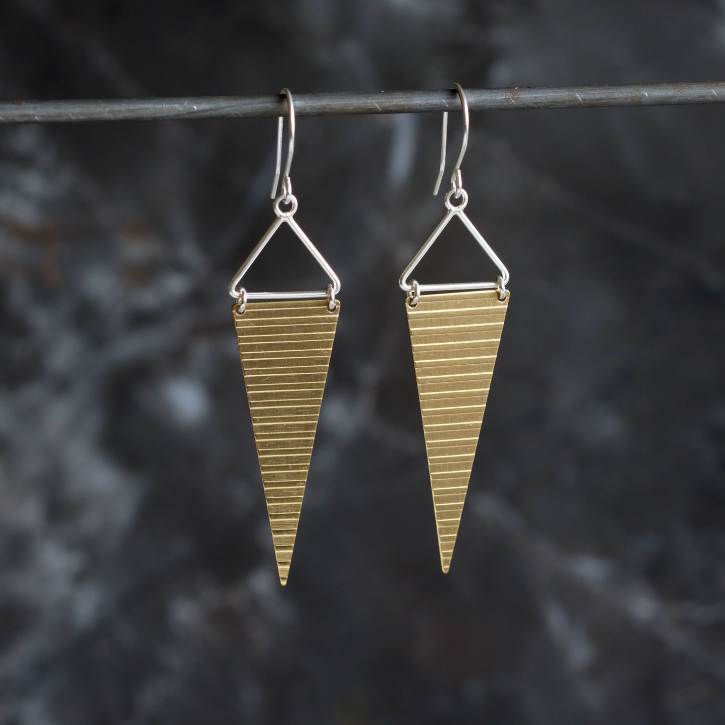 Bandera Earrings - Brass