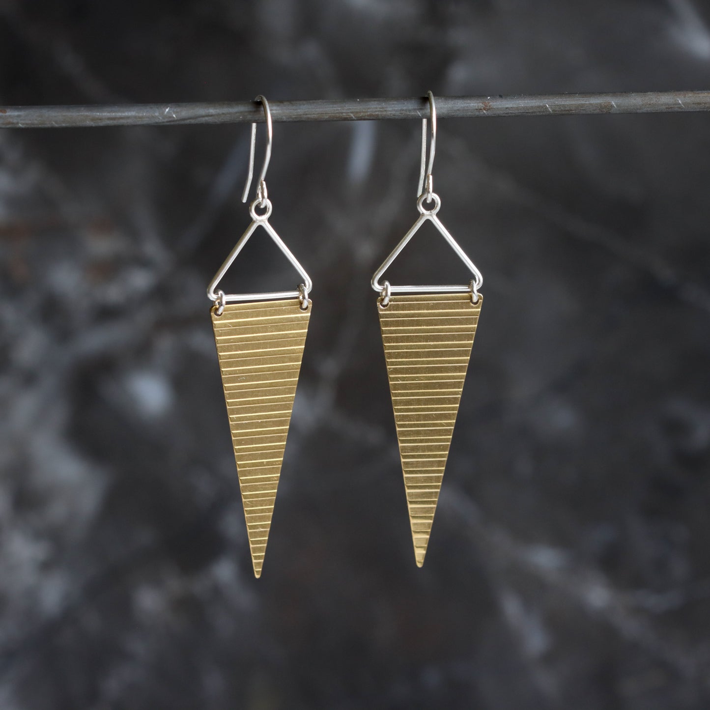 Bandera Earrings - Brass