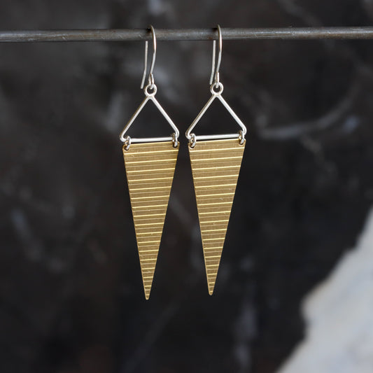 Bandera Earrings - Brass