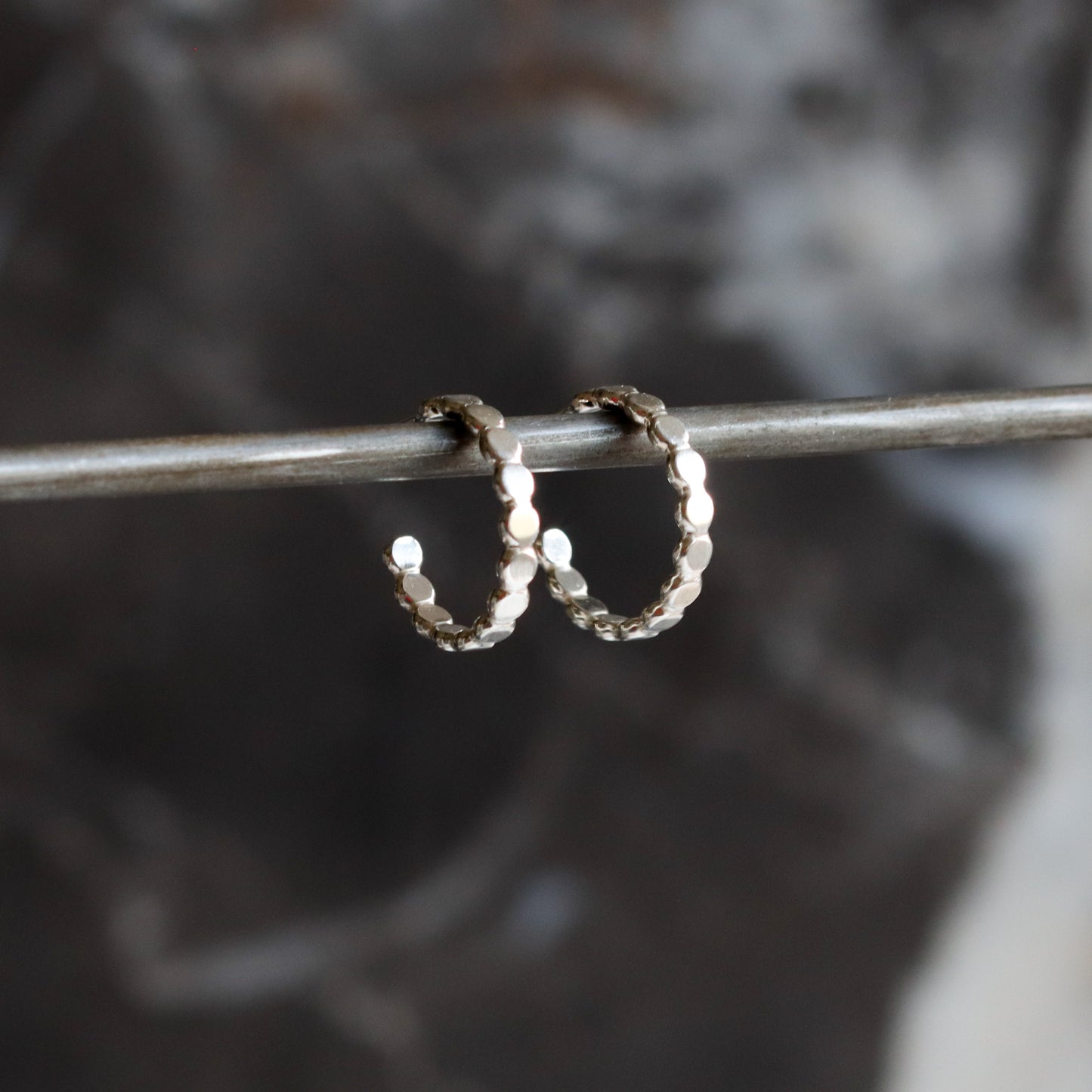 Beaded Gemini Hoops