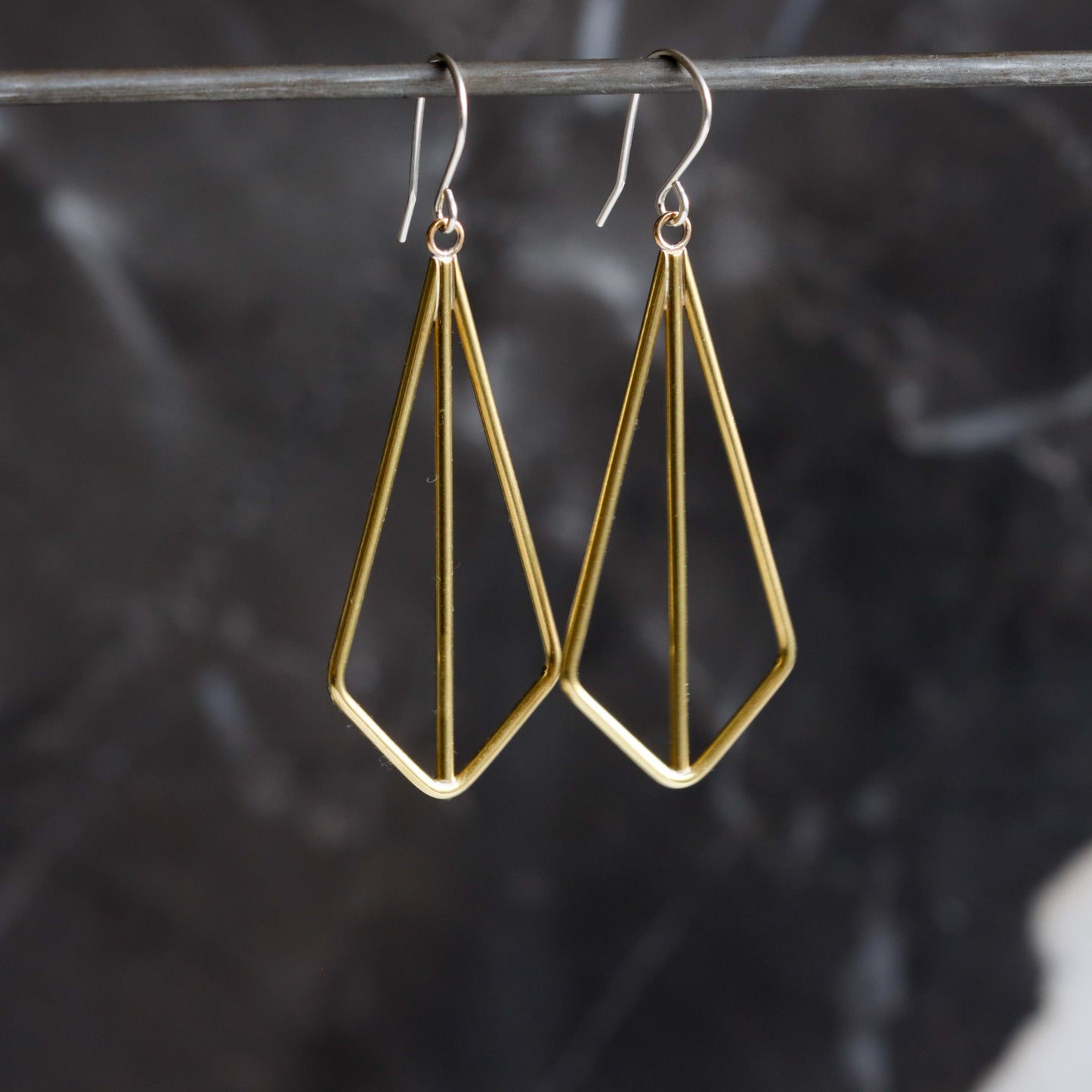 Brass Kite Earrings