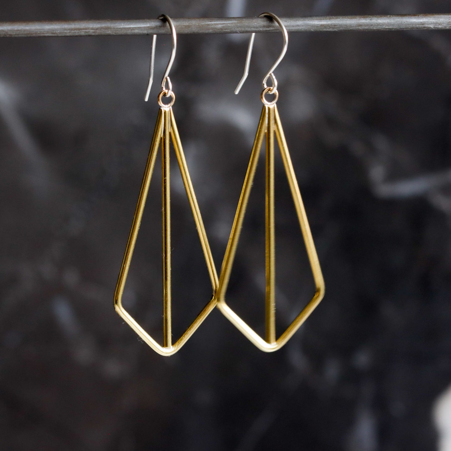 Brass Kite Earrings