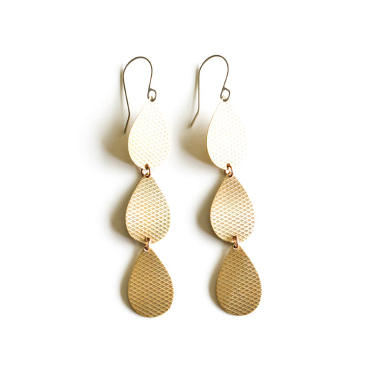 Lena Earrings - Brass